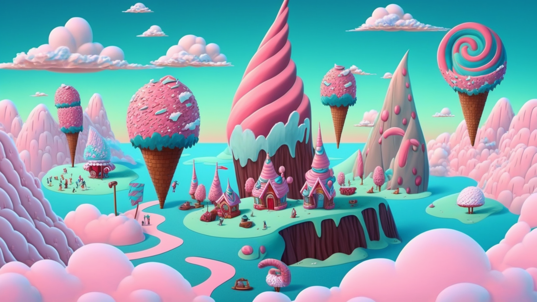 The whimsical land of Sherbert Shire, home of the Glazed Bandits